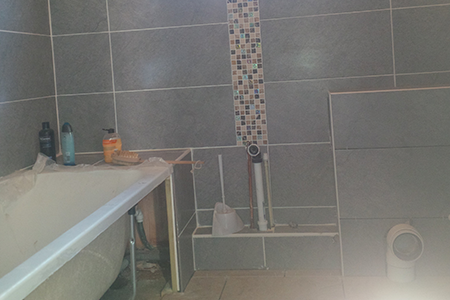 Bathroom fitting, tiling (Southwood St., Derby)